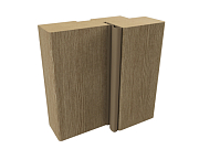 Деталь короба прямая EcoTex 70х26х2070 лиственница латте с уплотнителем 